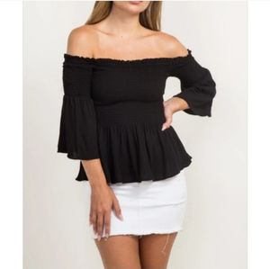 Black Off The Shoulder Top
